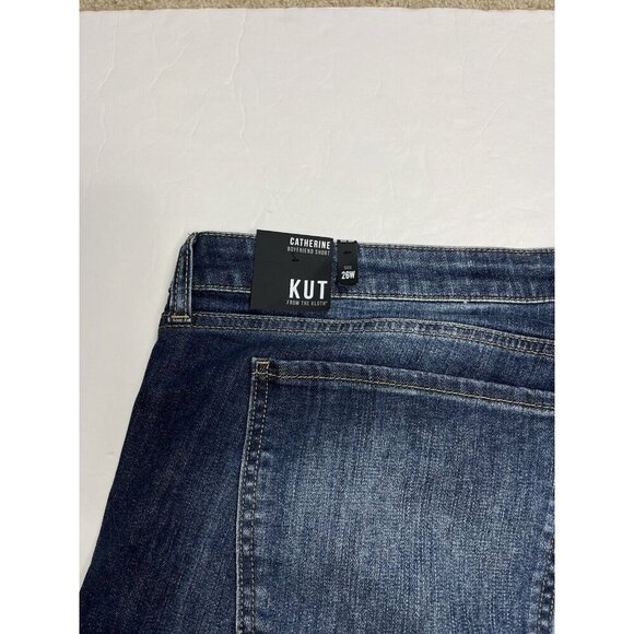 Kut From The Kloth Denim Short Women 26 Blue Catherine Boyfriend Cuffed Stretch - Picture 5 of 8